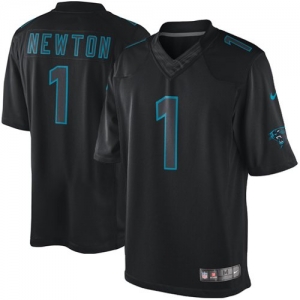 Nike Cam Newton Carolina Panthers Impact Twill Jersey - Black