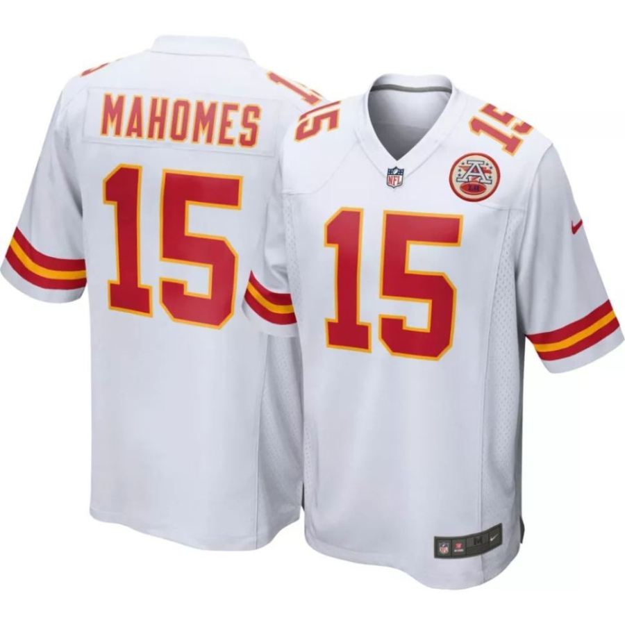 Nike Men's Kansas City Chiefs Patrick Mahomes #15 White Game Jer