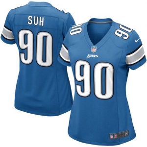 Nike Ndamukong Suh Detroit Lions Women's Game Jersey - Light Blu