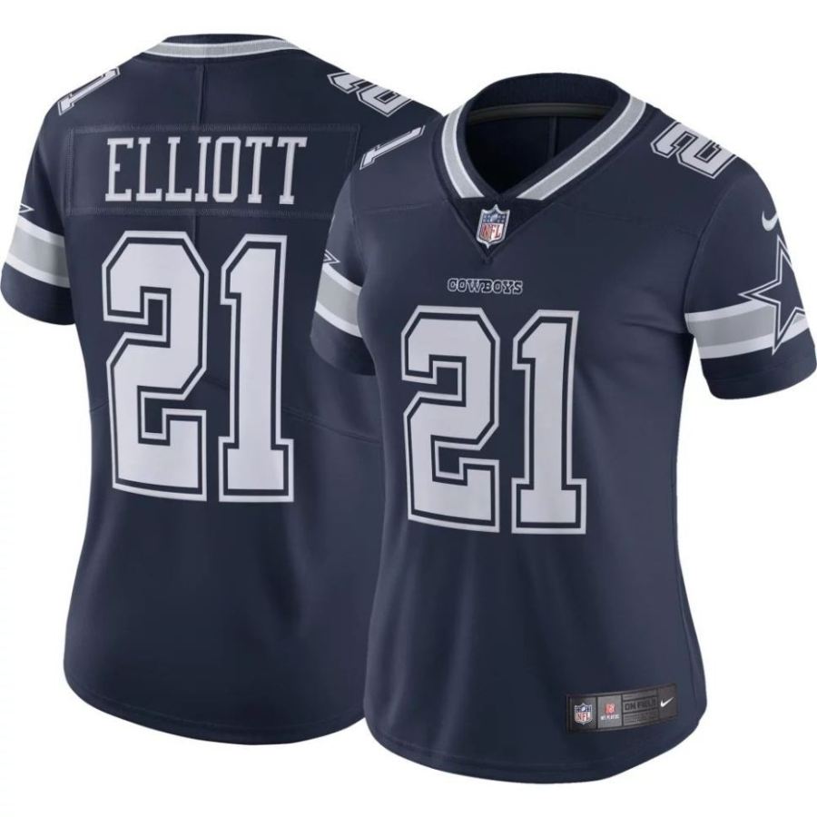 Nike Women's Dallas Cowboys Ezekiel Elliott #21 Navy Limited Jer