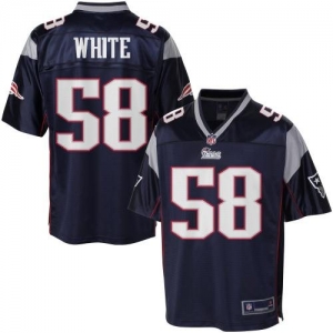 Pro Line Men's New England Patriots Tracy White Team Color Jerse