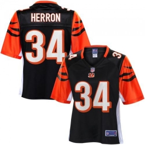 Pro Line Women's Cincinnati Bengals Dan Herron Team Color Jersey