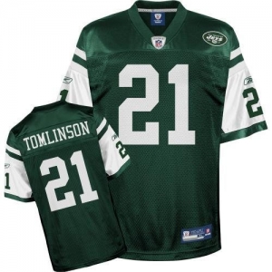 Reebok NFL Equipment New York Jets #21 LaDainian Tomlinson Green