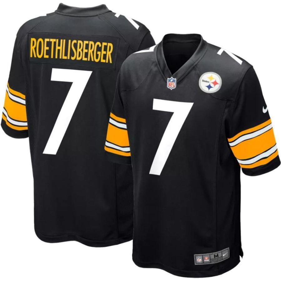 Nike Youth Pittsburgh Steelers Ben Roethlisberger #7 Black Game