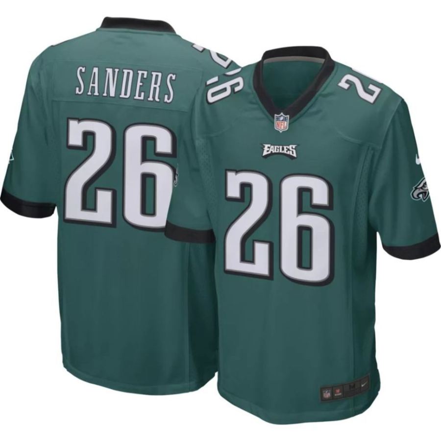 Nike Men's Philadelphia Eagles Miles Sanders #26 Green Game Jers