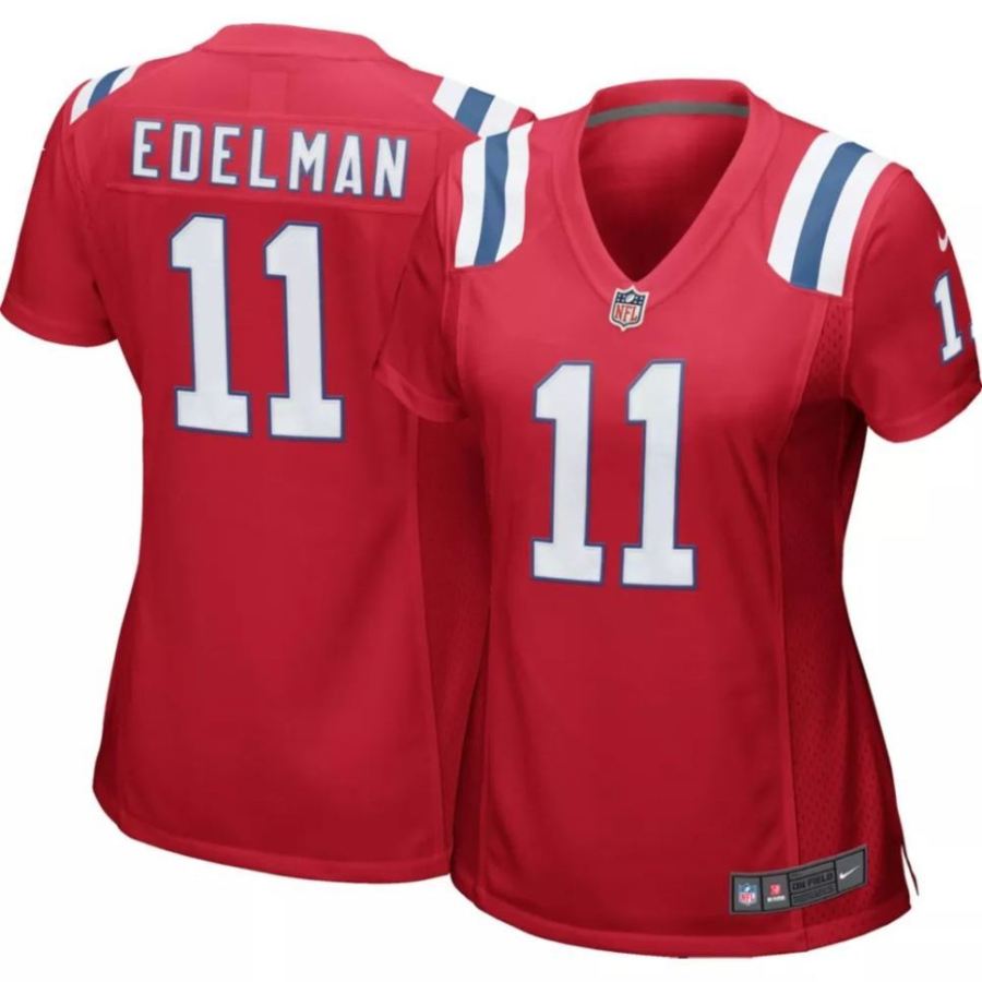 Nike Women's New England Patriots Julian Edelman #11 Red Game Je