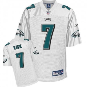 Reebok Philadelphia Eagles Michael Vick Replica White Jersey