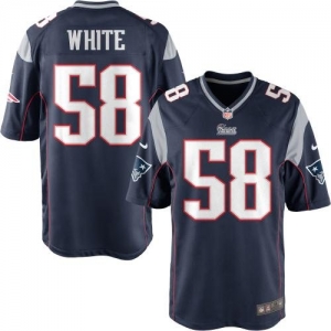 Nike Youth New England Patriots Tracy White Team Color Game Jers