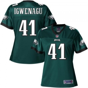 Pro Line Women's Philadelphia Eagles Emil Igwenagu Team Color Je