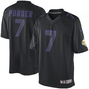 Nike Christian Ponder Minnesota Vikings Impact Twill Jersey - Bl