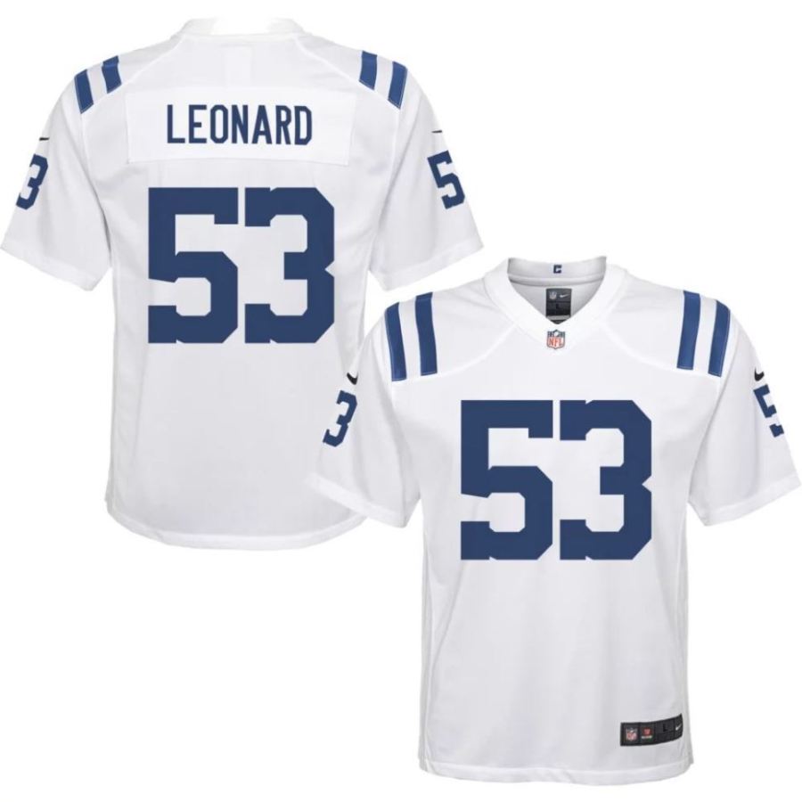 Nike Youth Indianapolis Colts Darius Leonard #53 White Game Jers