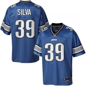 Pro Line Men's Detroit Lions Ricardo Silva Team Color Jersey