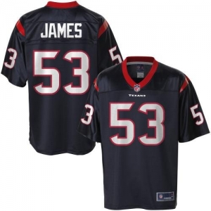 Pro Line Men's Houston Texans Bradie James Team Color Jersey