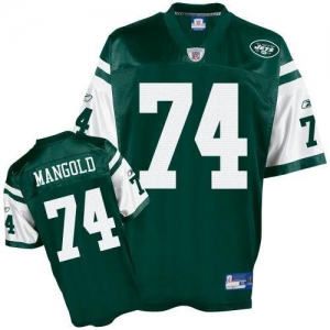 Reebok NFL Equipment New York Jets #74 Nick Mangold Green Replic