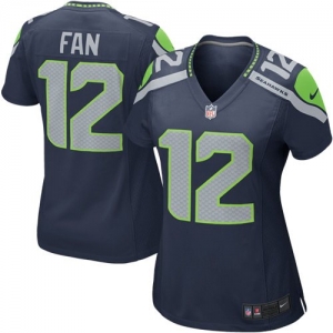 Nike Seattle Seahawks 12th Fan Women's Game Jersey - College Nav