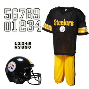 Pittsburgh Steelers Youth Black Deluxe Team Uniform Set