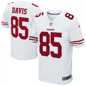 Nike Vernon Davis San Francisco 49ers Elite Jersey - White