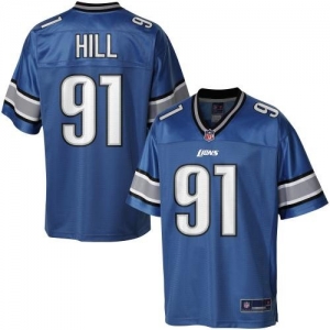 Pro Line Men's Detroit Lions Sammie Hill Team Color Jersey