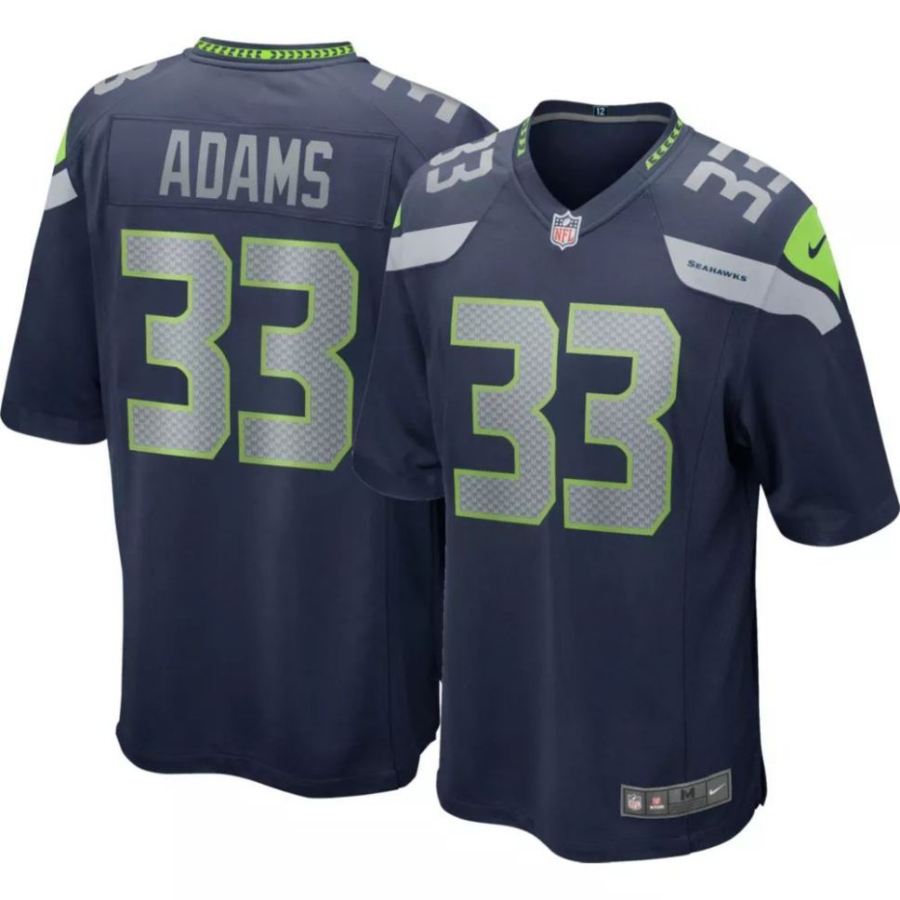 Nike Men's Seattle Seahawks Jamal Adams #33 Navy Game Jersey