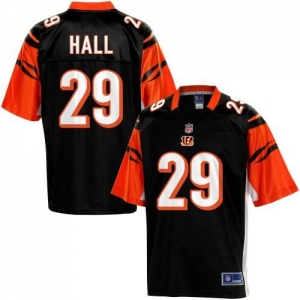 Pro Line Men's Cincinnati Bengals Leon Hall Team Color Jersey