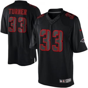 Nike Michael Turner Atlanta Falcons Impact Twill Jersey - Black