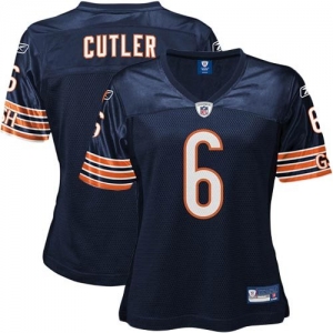 Reebok Jay Cutler Chicago Bears Women's Replica Jersey - Navy Bl