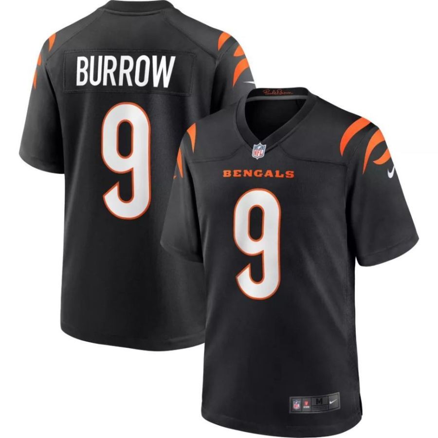 Nike Men's Cincinnati Bengals Joe Burrow #9 Black Game Jersey