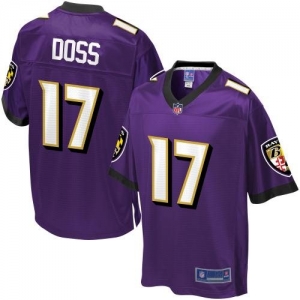 Pro Line Men's Baltimore Ravens Tandon Doss Team Color Jersey