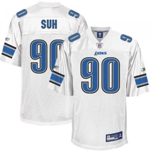 Reebok Ndamukong Suh Detroit Lions Men's Replica Jersey - White