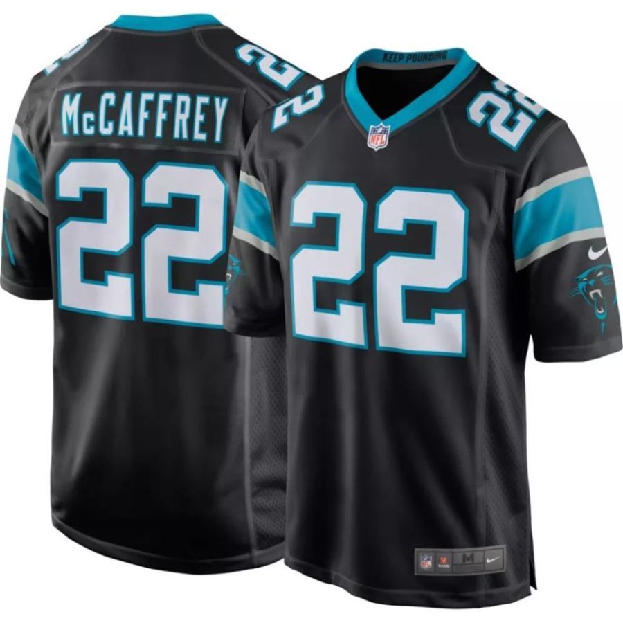 Nike Men's Carolina Panthers Christian McCaffrey #22 Black Game