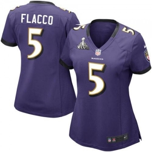 Nike Joe Flacco Baltimore Ravens Ladies Super Bowl XLVII Game Je