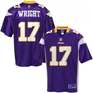 Pro Line Men's Minnesota Vikings Jarius Wright Team Color Jersey