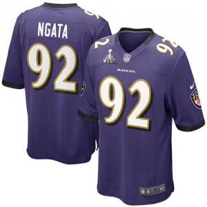 Nike Haloti Ngata Baltimore Ravens Super Bowl XLVII Game Jersey