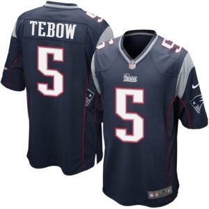 Nike Tim Tebow New England Patriots Youth Game Jersey - Navy Blu