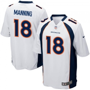 Nike Men's Denver Broncos Peyton Manning Game White Jersey