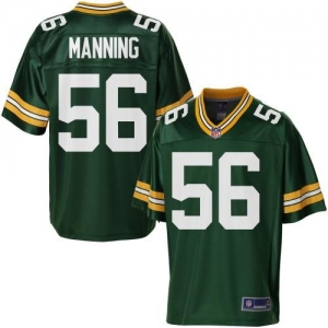 Pro Line Men's Green Bay Packers Terrell Manning Team Color Jers