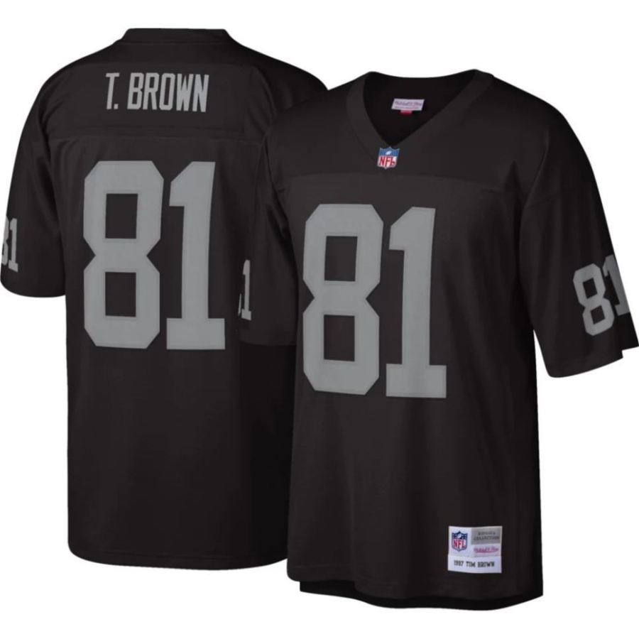 Mitchell & Ness Men's Oakland Raiders Tim Brown #81 Black 1997 H