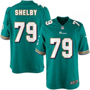 Nike Youth Miami Dolphins Derrick Shelby Team Color Game Jersey