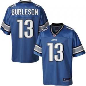 Pro Line Men's Detroit Lions Nate Burleson Team Color Jersey