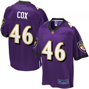 Pro Line Men's Baltimore Ravens Morgan Cox Team Color Jersey