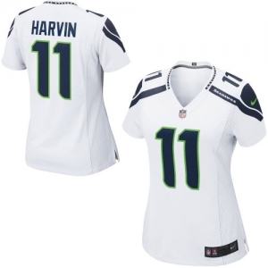 Nike Percy Harvin Seattle Seahawks Ladies Game Jersey - White