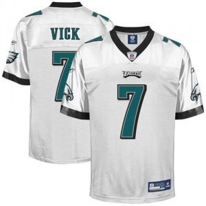 Reebok NFL Equipment Philadelphia Eagles #7 Michael Vick White R