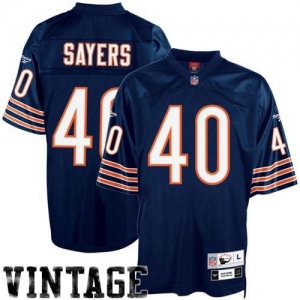 Reebok NFL Equipment Chicago Bears #40 Gale Sayers Navy Blue Tac