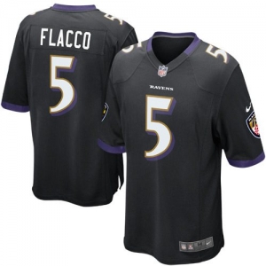 Nike Joe Flacco Baltimore Ravens Youth Game Jersey - Black