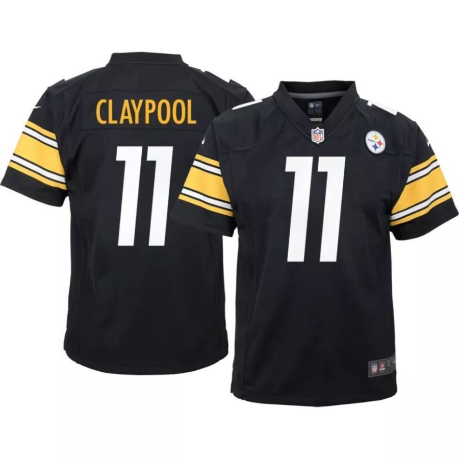 Nike Youth Pittsburgh Steelers Chase Claypool #11 Home Black Gam