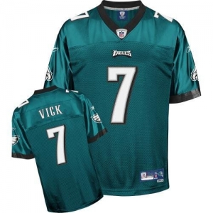 Reebok NFL Equipment Philadelphia Eagles #7 Michael Vick Green P