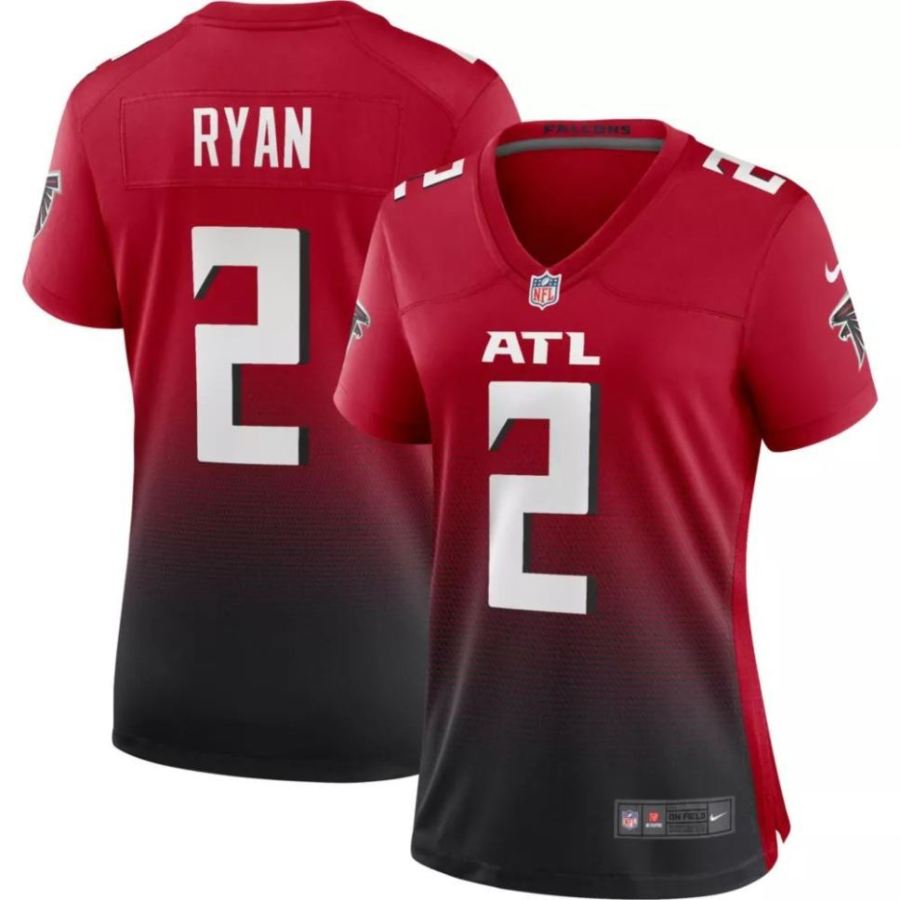 Nike Women's Atlanta Falcons Matt Ryan #2 Red/Black Game Jersey