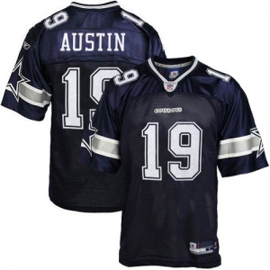 Reebok NFL Equipment Dallas Cowboys #19 Miles Austin Navy Blue R