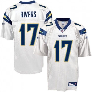 Reebok NFL Equipment San Diego Chargers #17 Phillip Rivers White