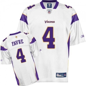 Reebok NFL Equipment Minnesota Vikings #4 Brett Favre Youth Whit